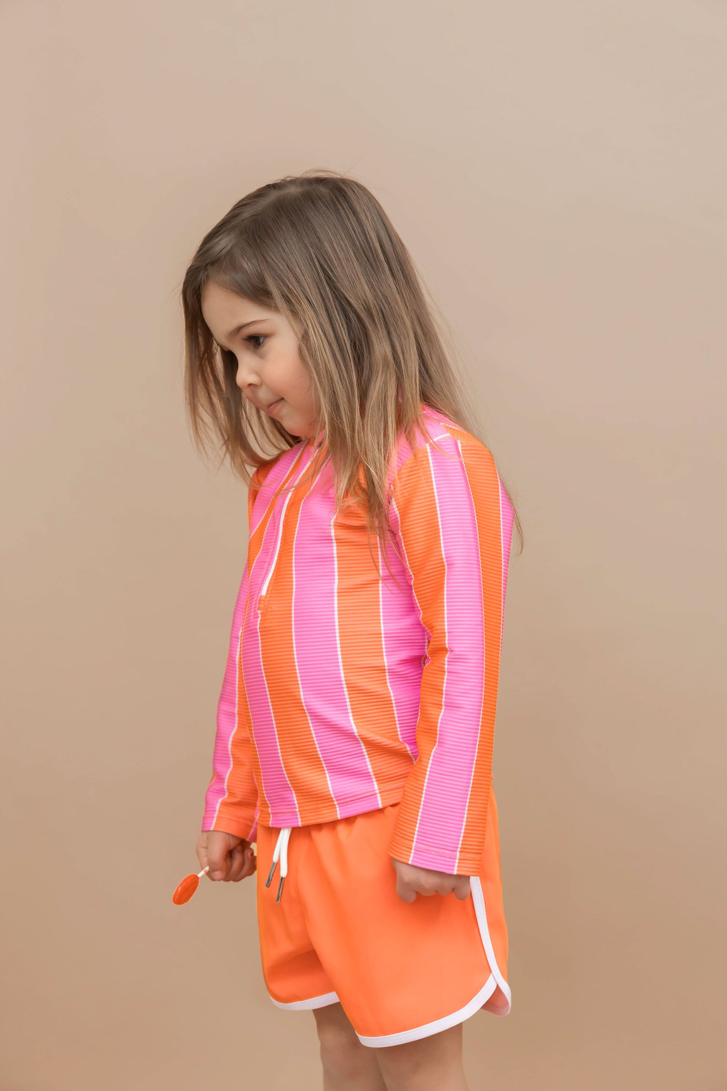 Children's Swim Short - Desert Papaya