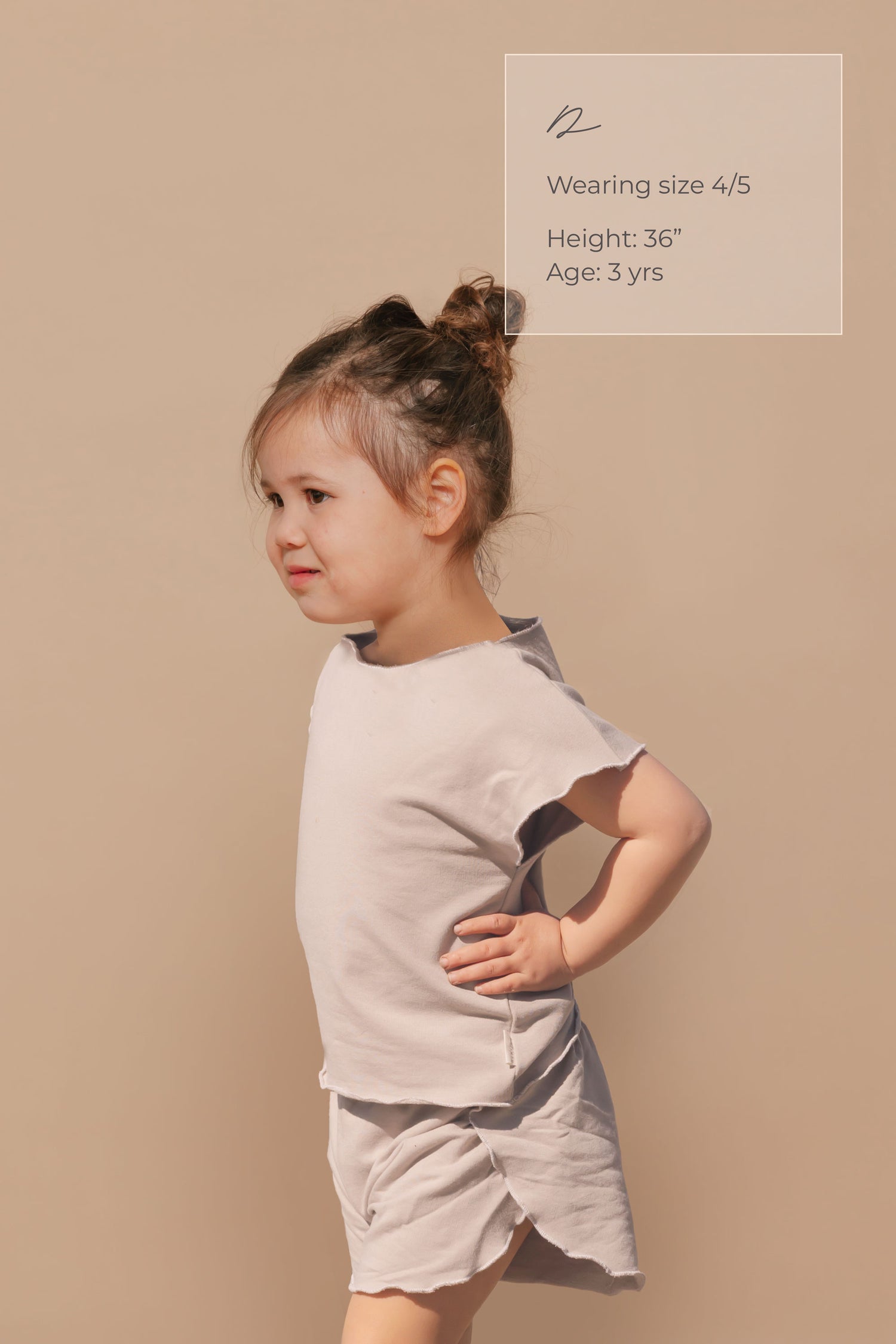Children's Lettuce Hem Short - Fawn